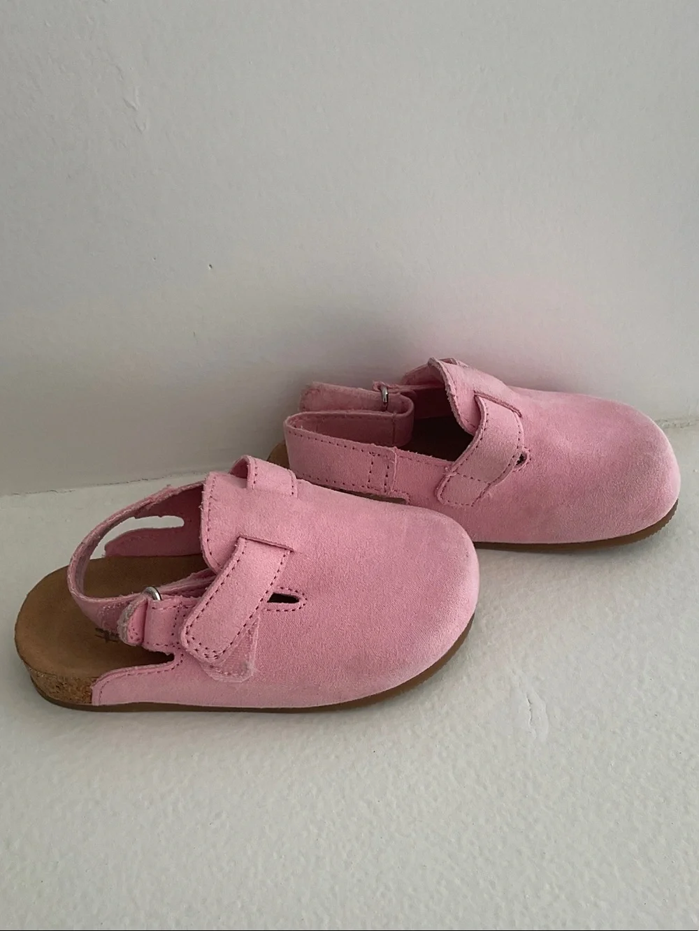 H&M Pink Suede Baby Mary Jane Walkers